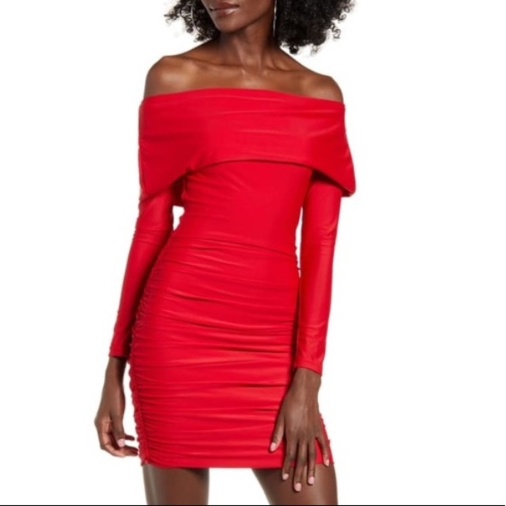Tiger Mist Red Move Over Bodycon Mini Dress Size XS